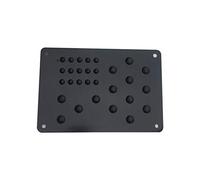 Buwei Pédale de Repose-Pieds de Plaque de Talon antidérapante en Aluminium Universel pour Tapis de Sol pour Voiture