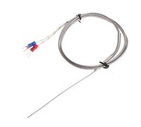 Buwei Sonde thermocouple K-Type 1 mm x 100 mm Capteurs de température 2 Fils 2 bornes 1 m