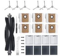 BUXEBUX Pièces de rechange pour aspirateurs robot Eufy L60/L60 Hybrid/L60 SES/L50 Series Kit de pièces de rechange, 1 brosse à rouleau, 4 filtres, 4 tampons de serpillère, 4 brosses latérales, 6 sacs