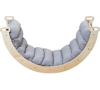 Buxibo Mini Arche d'escalade - Arche d'escalade en Bois avec Coussin - Montessori Play Gym - 78x47x37 cm - Gris