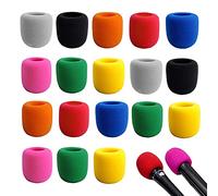 BuxiuGK 20Pcs Mousse de Couverture de Microphone Universelles Boule Type Mousse Microphone pour KTV Performance sur Scène Activités Extérieures,Mélange de Couleurs