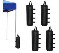 BuxiuGK 4 Pièces Sacs de Sable pour pavillon,Poids pour Tonnelle avec du Velcro pour Tente Tonnelle Pliante Outdoor Tonnelle de Jardin,20cm x 50cm,Noir