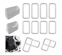 BuxiuGK 40 Pièces Rectangle Boucle en Métal Rectangle Anneau Boucle 32 mm 38 mm pour Sacs à Main Sac à Dos - Argent