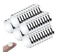 BuxiuGK 50 Pièces Petits Aimants de Frigo 12mm x 2,5mm,Ronds Aimants Puissants en Néodyme pour Tableau Blanc,Tableau d'affichage,réfrigérateur,Porte,Carte