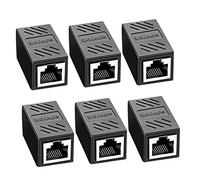 BuxiuGK 6 Pièces Coupleur RJ45,Blindé Connecteur Ethernet 8P8C pour Cat7/Cat6/Cat5e/Cat5 Coupleur de Câble de Réseau Ethernet Femelle à Femelle