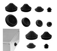 BuxiuGK 60 Pièce Oeillets en Caoutchouc pour Tour de Câblage,Diamètre du trou 10mm/20mm/25mm/30mm Conique Passe Câble Caoutchouc pour Armoire de Commande, Boîtier,Prise,Noir