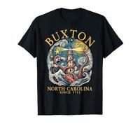 Buxton Phare de Pieuvre en Caroline du Nord Depuis 1711 Jaune T-Shirt Graphique avec Valeur