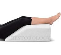 BUY ALL HERE Coussin d'élévation des jambes, coussin cale incliné pour dormir, lire, chirurgie, douleurs aux jambes, genoux et hanches, améliore la circulation sanguine avec housse lavable (blanc, 60