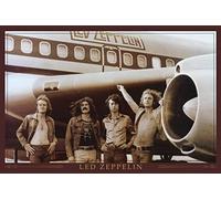 BUY ART FOR LESS Led Zeppelin The Starship Airplane Poster de musique 36 x 24 cm