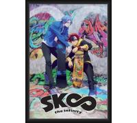 BUY ART FOR LESS Poster encadré sous licence officielle Sk8 The Infinity - 61 x 91,4 cm - Cadre en bois d'ingénierie robuste avec verre Plexi - Prêt à accrocher
