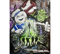 BUY ART FOR LESS Poster sous licence officielle Ghostbusters Collage par Ed Capeau Impression sur demande - 30,5 x 40,6 cm - Impression décorative - Prêt à encadrer