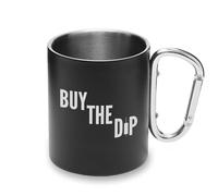 Buy The Dip BTD Stock Trader Tasse en métal Mousqueton Poignée Camping Mug