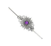 Buyao Baguette à cheveux en forme de fleur sculptée avec cristal en filigrane pour femme et fille