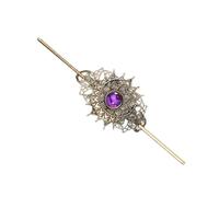 Buyao Baguette à cheveux en forme de fleur sculptée avec cristal en filigrane pour femme et fille