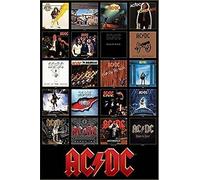 Buyartforless AC/DC Discography Album Covers 1976-2014 36x24 Music Art Print Poster ACDC