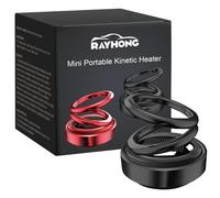 BuyB Chauffage moléculaire cinétique Portable pour Voiture, Chauffage cinétique, Mini Chauffage cinétique Portable, Chauffage à énergie Solaire, Chauffage cinétique Solaire à Double Anneau Rotatif