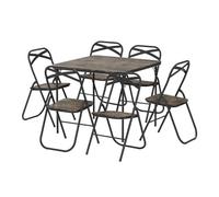 buybyroom Table Haute Mange Debout avec 4 Chaises de Bar Table Bar Cuisine avec Tabouret Ensemble Table et Chaise, 100 X 60 X 90 cm, Chêne Veiné