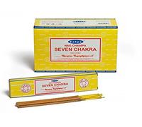 Buycrafty Satya Champa Seven Chakra Lot de 12 boîtes de bâtonnets d'encens 180 g