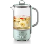 BUYDEEM K314 Travel Electric Kettle, mini Healthy-Care Beverage Kettle, machine à thé avec verre Duran® & Durable Pro 18/10 Pro, 0,6 l, vert cozy