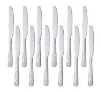 Buyer Star Couteaux à dessert en argent, ensemble de couverts de 12 pièces, motif de forme de coquille