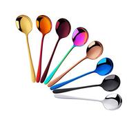 Buyer Star Cuillères à dîner Cuillères à dessert, Ensemble de 8 couleurs mélangées, Service dans la cuisine Restaurant Café Bar