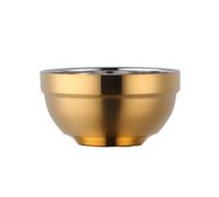 Buyer Star Lot de 3 bols isothermes à double paroi en acier inoxydable de 500 ml pour soupe, céréales et salade, passent au lave-vaisselle, bols de cuisine et de service pour adultes (doré, 500 ml)