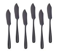 Buyer Star Lot de 6 couteaux à beurre en acier inoxydable pour confiture, fromage, beurre et crème