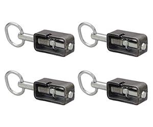 Buyers Products B2598LP Lot de 4 verrous à Ressort à souder 1,59 cm avec Tube Simple, Piston allongé de 3,3 cm, goupille traitée thermiquement