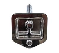 Buyers Products L8855 Loquet de verrouillage à poignée en T, loquet en acier inoxydable poli avec joint, goujons aveugles et deux clés, montage encastré, pour boîtes à outils de lit de camion, portes