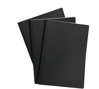 BUYGOO 3Pcs Cahier vierge Sketchbook A4 Kraft sans bois Sketch Vierge papier 80GSM Cartouche de papier Sketch pour supports mixtes (40 feuilles / 80 pages)