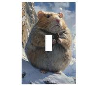 Buyidec Plaque murale décorative pour interrupteur à bascule pour hamster avec vis