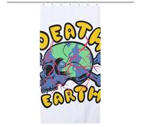 buyiikjd Bath CurtainRideau Douche Imperméable Opaque 35.43x70.87Inch（90x180cm） 12 Crochets Plastique + Oeillets Métal, Résistant Chaleur Dead Earth, Skeleton
