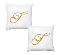 buyiikjd LetterHousse De Coussin 12 "x12 Lot De 2 | en Tissu Épais Aspect Lin, Doux Et Décoratif pour Canapé Et Salon - Style Bohème Chic, Idéal pour Décoration Chambre, Beige Crème
