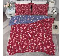 buyluhn Couette 140x200 4 Saisons, Couette Floral Imprimée 1 Personne pour Lit 90x190 Enfant Fille Garçon, Edredon Duvet Fleur Ete Hiver avec 2 Taies d'oreiller, Lavable en Machine