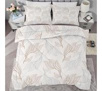 buyluhn Couette Imprimée 260x240 4 Saisons, Couette Feuille 2 Personnes Grande Taille, Edredon Duvet Abstrait avec 2 Taies d'oreiller pour Ete Hiver Adulte, Lavable en Machine