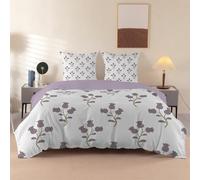 buyluhn Housse de Couette 140x200 Bouquets Sauvages Parure de Lit Fleur avec 2 Taies d'oreiller 65x65 cm Housse Couette Microfibre Linge de Lit 1 Personne Enfant Fermeture Éclair &Y35
