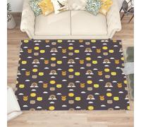 buyluhn Petit Tapis Animaux Arc-en-Ciel Entree Interieur Absorbant 90x150, Paillasson Fin Tapis Salon Dessin Animé Lavable Machine Tapis Doux Decoration, Moquette Poil Ras Enfant Ado Adulte U-5