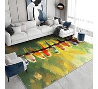 buyluhn Tapis Salon 160x200 cm Arc-en-Ciel Oiseau - Tapis Doux à Poils Courts Animaux Lavable en Machine - Idéal Descente de Lit - Absorbant et Confortable - Décoration Adulte Ado a&1400