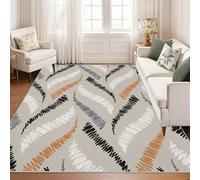 buyluhn Tapis Salon 160x200 cm Dessin Au Trait Grand Tapis Antidérapant Lavable Machine, Poils Courts Doux, Abstraction Scandinave Idéal Chambre Salon QD68