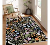 buyluhn Tapis Salon 180x270 cm Fleurs Sauvages Grand Format Lavable Machine, Antidérapant Absorbant, Marguerite Tapis Poils Courts Doux Salon QJ&11