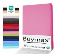 Buymax® Drap-Housse 180X200Cm Paquet De Deux Drap-Housse 100% Coton Jersey, Hauteur De Matelas Jusqu'À 25 Cm, Couleur Vieux Rose