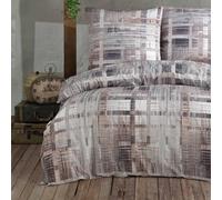 Buymax® Housse de Couette 2 Pièces 155x220 cm 100% Coton - Parure de lit Renforcé avec 1 Taie d’Oreiller 80x80 cm, Fermeture Éclair, Certifiée Oeko-TEX