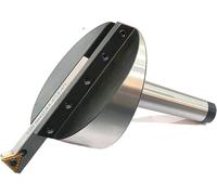 Buyohlic Grande tête de 10,2 cm de diamètre - Fraise à mouches avec pointe indexable en carbure (tige MT3 (M12 x 4,4 cm)