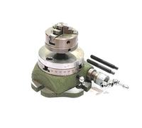 Buyohlic Petite machine de fraisage de table rotative pour horloger (2 fentes + 4 mâchoires de 50 mm auto-centrage avec plaque arrière)