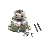 Buyohlic Petite machine de fraisage de table rotative pour horloger (2 fentes + 50 mm 3 mâchoires auto-centrage avec plaque arrière)