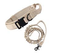 BUYTER Collier Tactique Militaire en Nylon réfléchissant pour Chien - Réglable et Durable - pour Grand Berger Allemand, Travail, entraînement, Marche - avec Laisse
