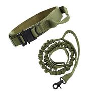BUYTER Collier tactique militaire en nylon réfléchissant pour chien - Réglable et durable - Pour grand berger allemand, travail, entraînement, marche - Avec laisse