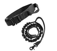 BUYTER Collier Tactique Militaire en Nylon réfléchissant pour Chien - Réglable et Durable - pour Grand Berger Allemand, Travail, entraînement, Marche - avec Laisse