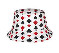 Buytruew Casino Poker Card Bob Chapeau pour homme femme adulte Chapeau de soleil Casquettes de plage Noir, Noir , taille unique