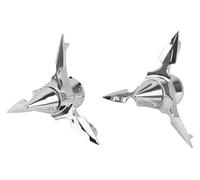 BUYTUS Cache-écrous d'essieu Avant chromés Noirs for Moto, compatibles avec Sportster, Dyna, Softail, V-Rod Custom